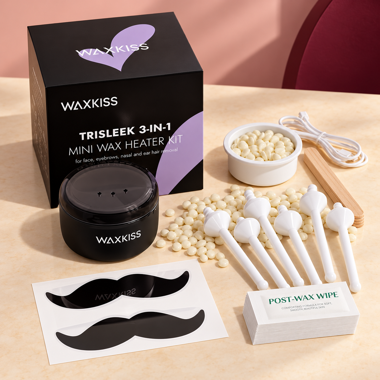 Complete WAXKISS Mini Wax Warmer kit